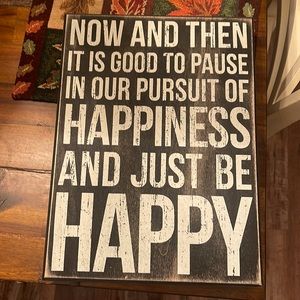 Home Decor Sign- Wooden, black and white, 13”x10”x1.5”